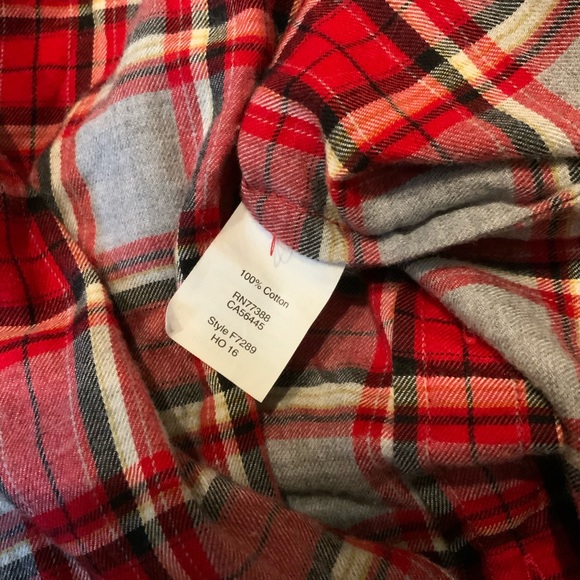 J Crew Factory - Red and Gray Flannel - Picture 3 of 6